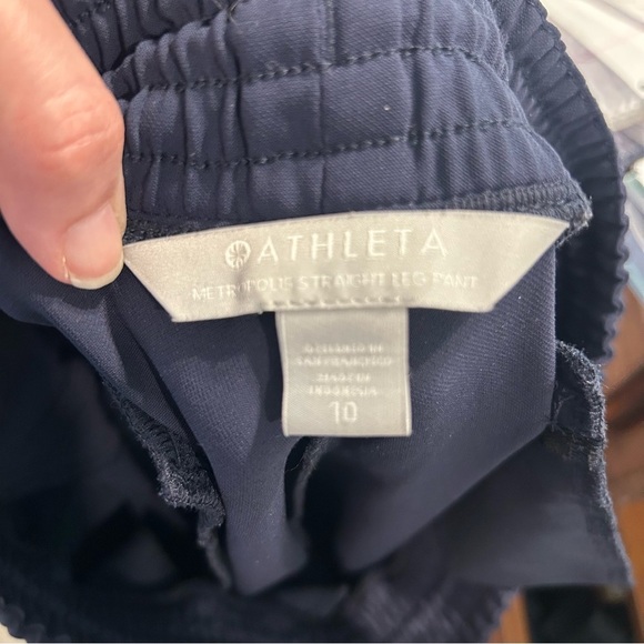 Athleta Metropolis Straight leg navy blue active pants size 10 athleisure work - Picture 10 of 13